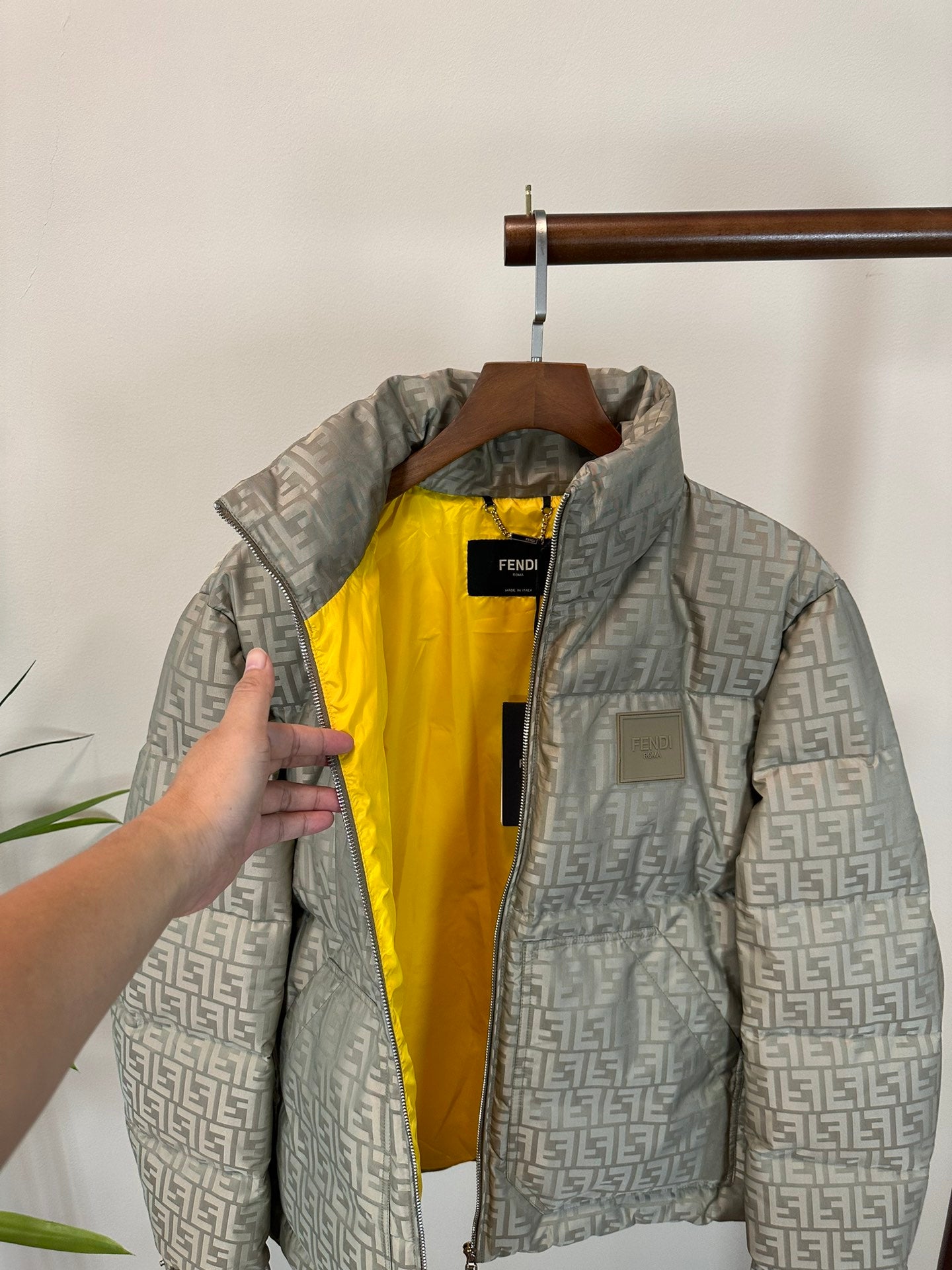 Doudoune Fendi Argenté