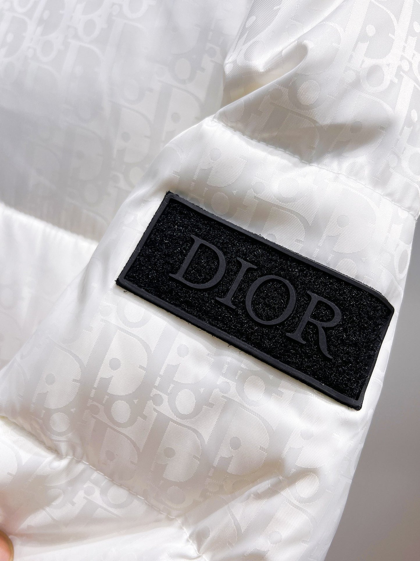 Doudoune Dior Oblique Jacquard Blanc