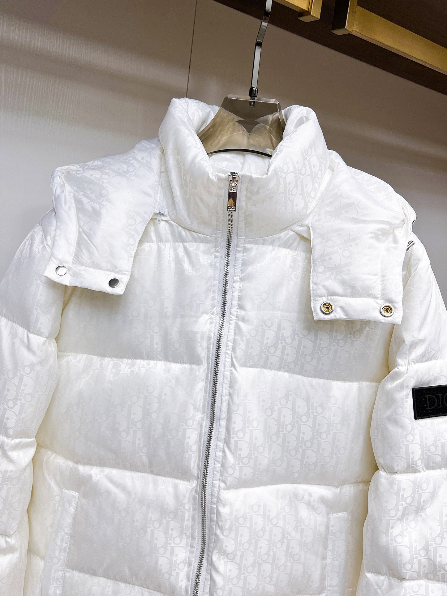 Doudoune Dior Oblique Jacquard Blanc