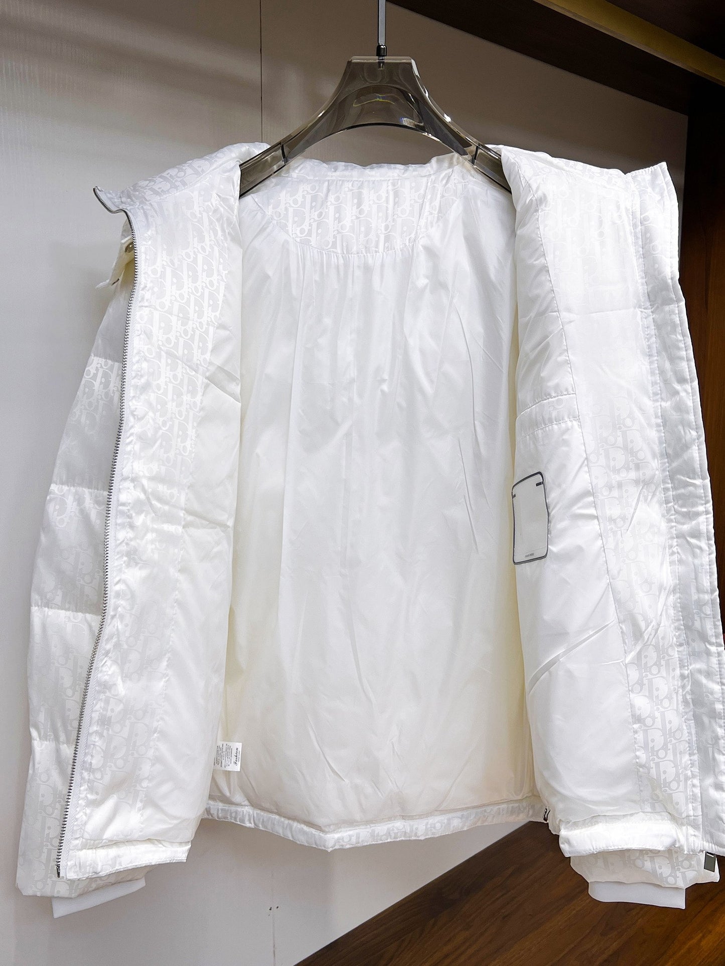 Doudoune Dior Oblique Jacquard Blanc